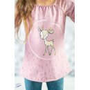 B Ware Jersey Panel Waldtiere Fuchs und Reh rosa