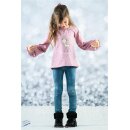 B Ware Jersey Panel Waldtiere Fuchs und Reh rosa