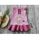 B Ware Jersey Panel Waldtiere Fuchs und Reh rosa