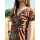 Reststück 1,20 m Jersey Sweet Grunge braun