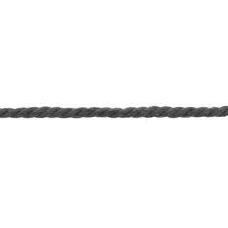 Gedreht Kordel rund 8 mm Dunkel Grau
